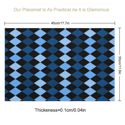 Blue Frenzy PVC Placemats