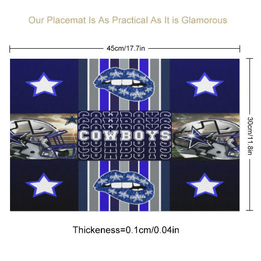 Cowboys Inspired PVC Placemats