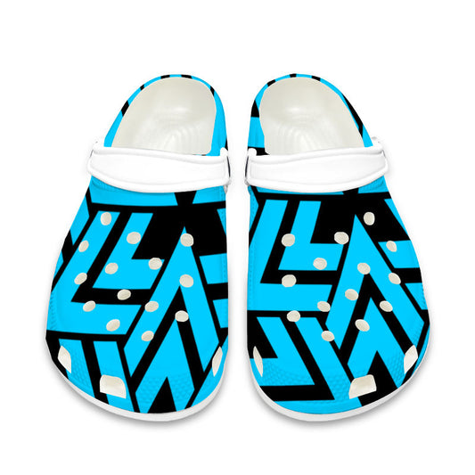 Blue Zag Crocs Shoes