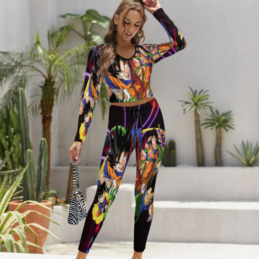 Anime Inspired V-neck Sweatshirt Suit