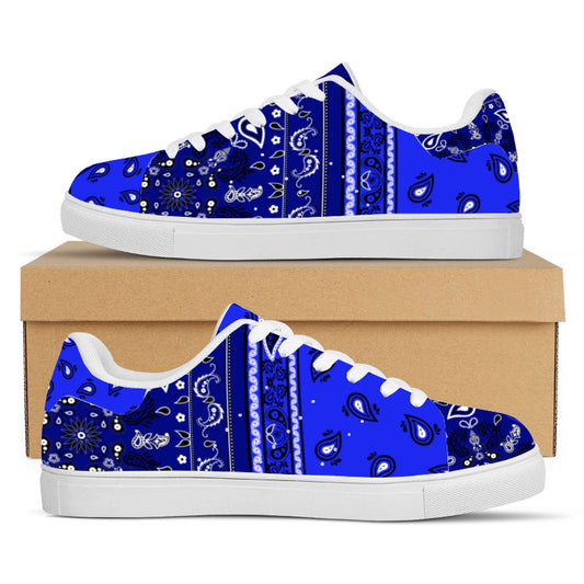 Dark Blue Bandana Pattern Sneakers