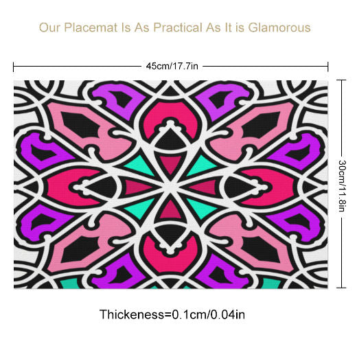 Pink and Purple Swizzle PVC Placemats