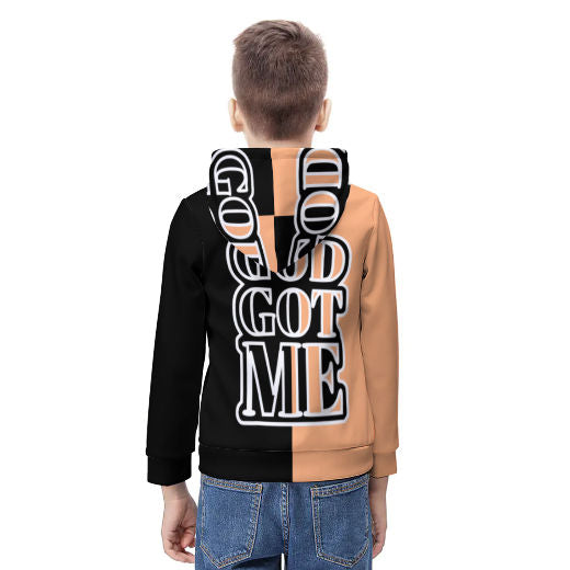 God Got Me (Tan and Black) Teens full-print Hoodie