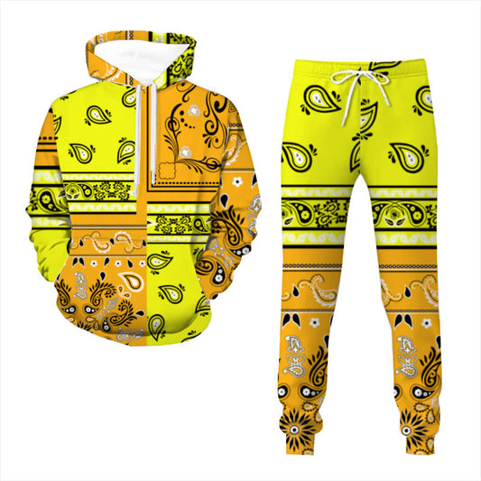Yellow Bandana Pattern Sweatsuit (Adult)