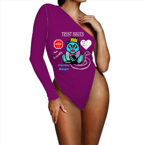 Trust Issues (purple) Shoulder Bodysuit