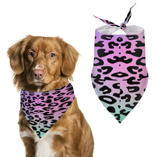 Pastel Leopard Pet Scarf