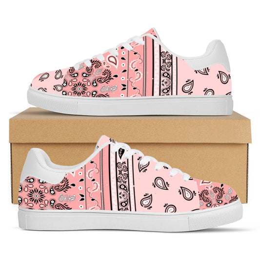 Light Pink Bandana Pattern Sneakers