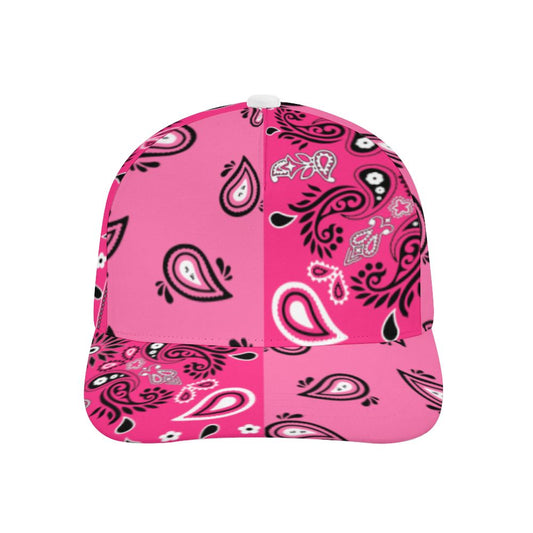 Dark Pink Bandana Pattern Cap