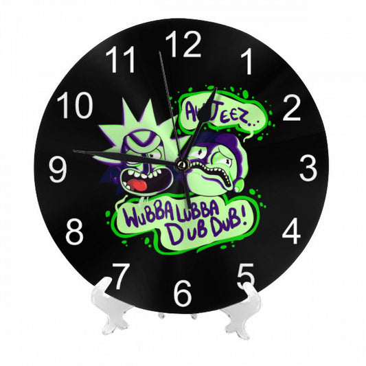 Rick and Morty Inspired Round Wall Clock