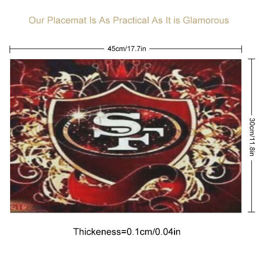 49ers Inspired PVC Placemats
