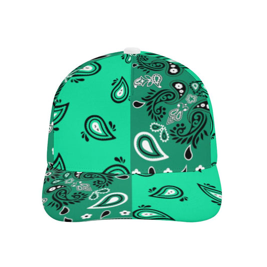 Sea Green Bandana Pattern Cap