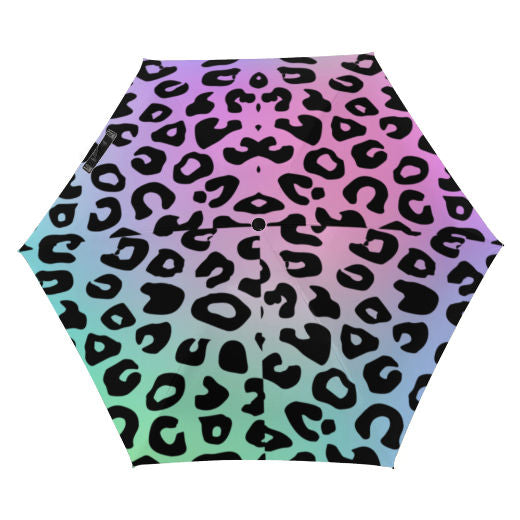 Pastel Leopard Five-fold Umbrella