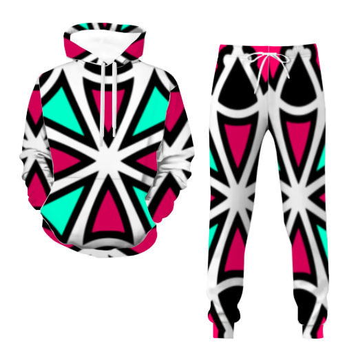 Pink and Green Swizzle Jogging Suit