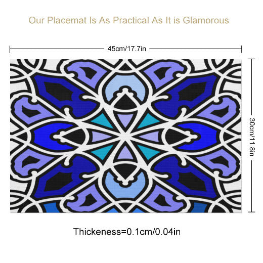 Blue Swizzle PVC Placemats