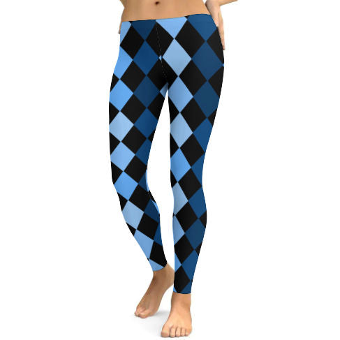 Blue Frenzy Yoga Pants