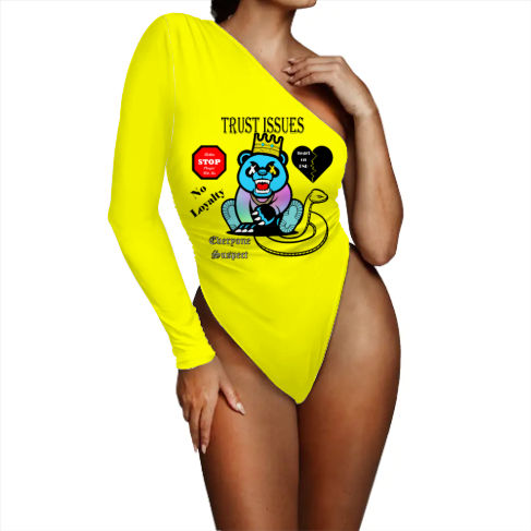 Trust Issues (yellow) Shoulder Bodysuit