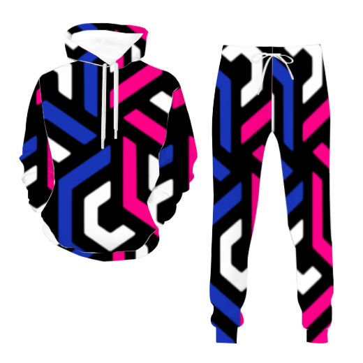 Amazing Pink and Blue Jogging Suit