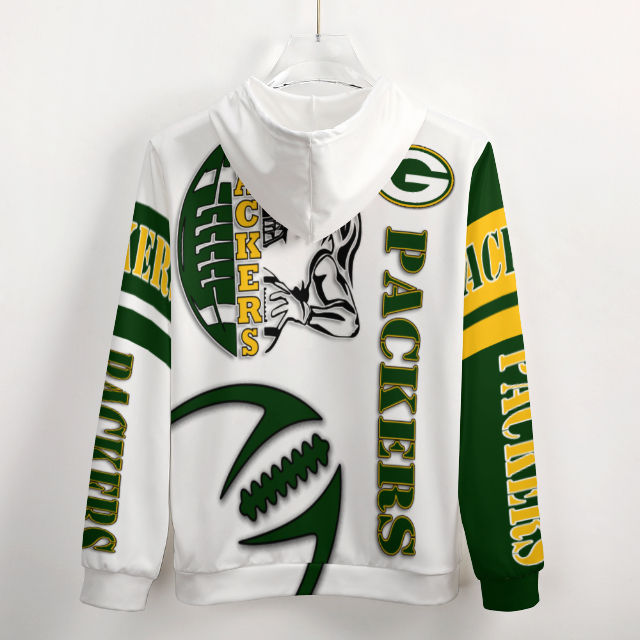 Packers Inspired Zippered Hooded Sweater