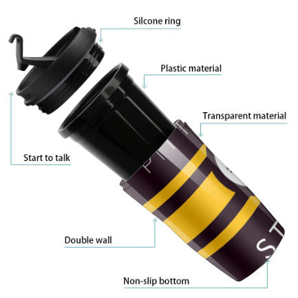 Steelers Inspired Travel Coffee Cup