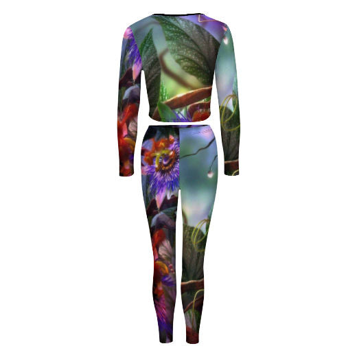 Peaceful Day V-neck Sweatshirt Suit