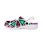 Pink and Purple Swizzle Crocs Shoes
