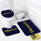 Dezi-Three Bathroom Floor 3-Piece Rug Set