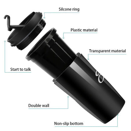 Fur Mama Tan and Black Travel Coffee Cup