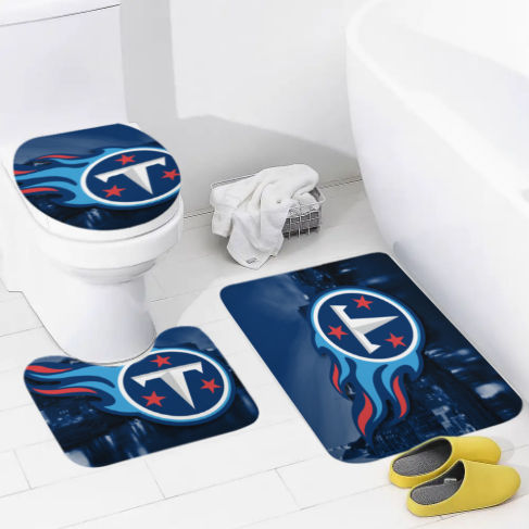 Titans Inspired Bathroom Floor 3-Piece Rug Set