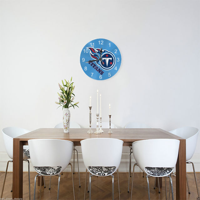 Titans Inspired Round Wall Clock