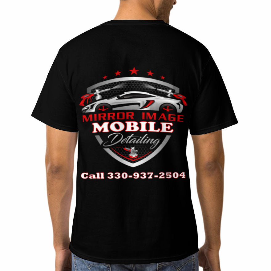 Mirror Image Mobile Detailing (big logo - black) T-shirt