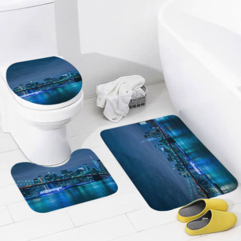 City Of New York Bathroom Floor 3-Piece Rug Set