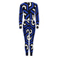 Amazing Blue V-neck Sweatshirt Suit