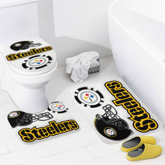 Steelers Inspired Bathroom Floor 3-Piece Rug Set