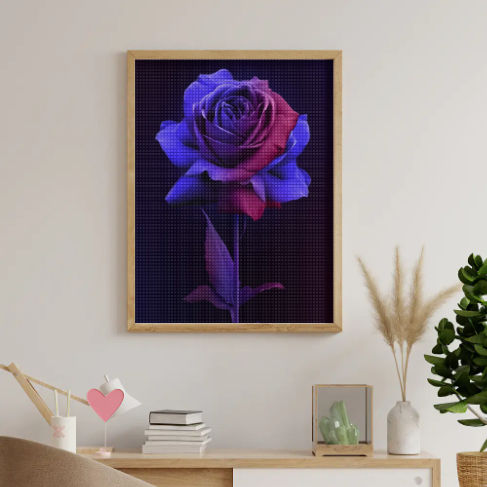 Blushing Flower Square Diamond Painting Canvas