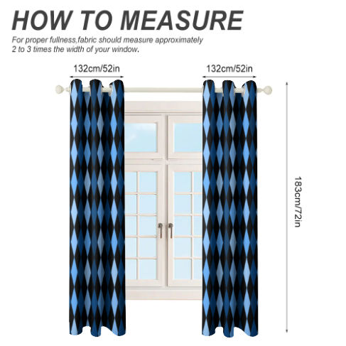 Blue Frenzy Two Pieces Curtains