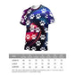 Galaxy Dog Print Short Sleeve Jersey T-Shirt