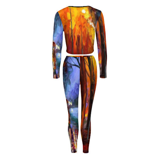 Walk of Love V-neck Sweatshirt Suit