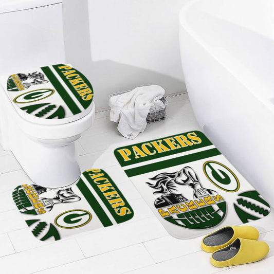 Packers Inspired Bathroom Floor 3-Piece Rug Set