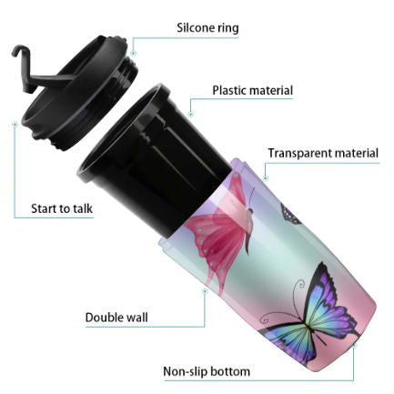 Butterflying Travel Coffee Cup