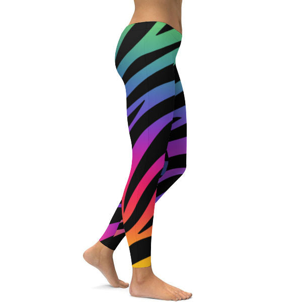 Zebra Wave Yoga Pants