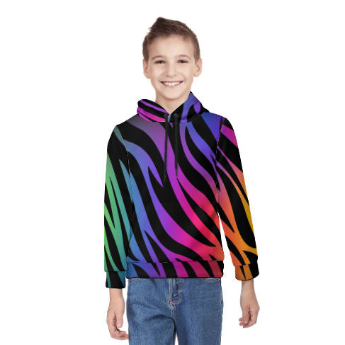 Zebra Wave Teens full-print Hoodie