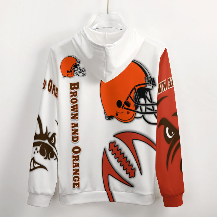 Browns Inspired Zippered Hoodie