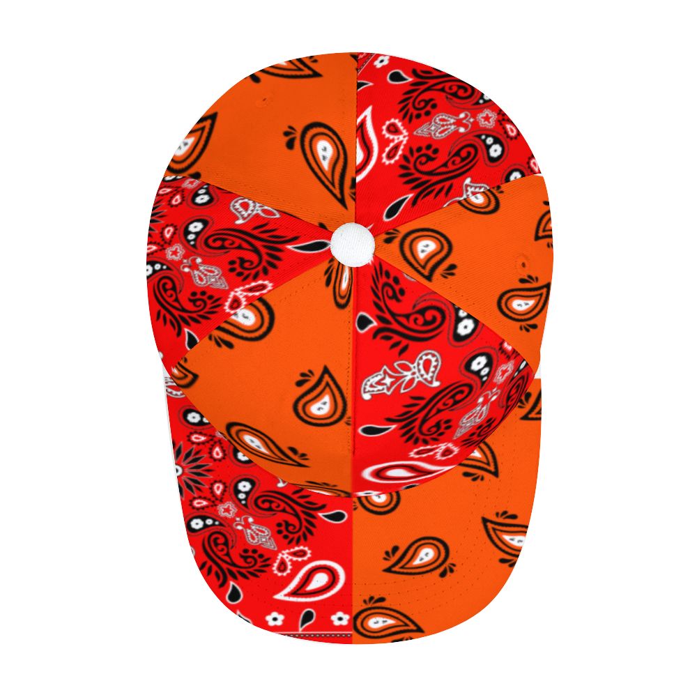 Orange Bandana Pattern Cap