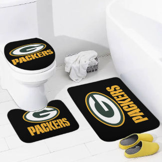 Packers All Day Inspired Bathroom Floor 3-Piece Rug Set