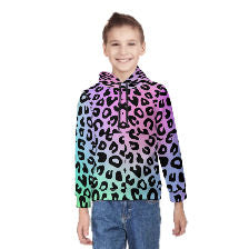 Pastel Leopard Teens full-print Hoodie