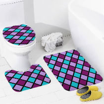 Calming Weather Bathroom Floor 3-Piece Rug Set