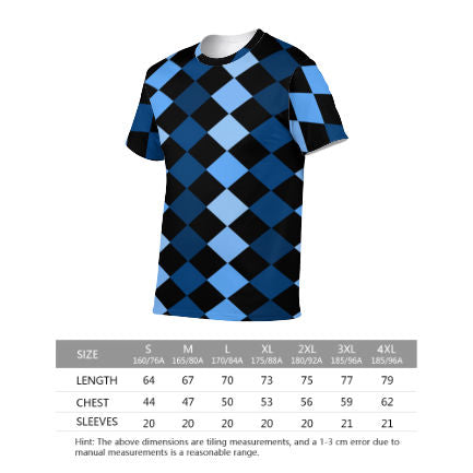 Blue Frenzy Short Sleeve Jersey T-shirt