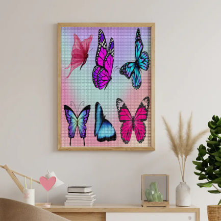Butterflying Square Diamond Painting Canvas