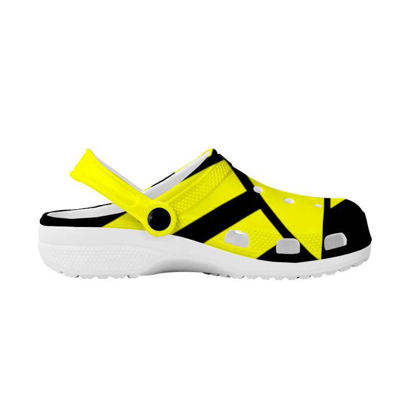 Yellow Zag Crocs Shoes
