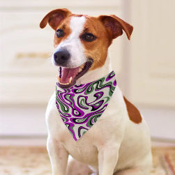 Plum Wave Pet Scarf
